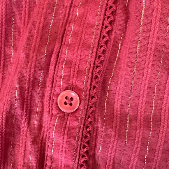 Pilcro by Anthropologie Bright Pink Button-Up Blouse - Picture 4 of 5